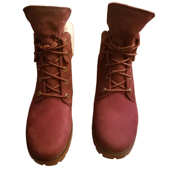 NWOT Timberland Jayne Women's Waterproof Teddy Fleece Fold Down Boot | Size: 9½ - Picture 5 of 16